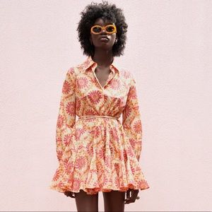 Zara printed mini dress